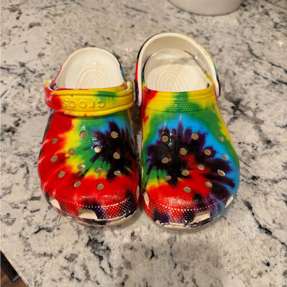 CROCS Kids Colorful Tie-Dye Clogs